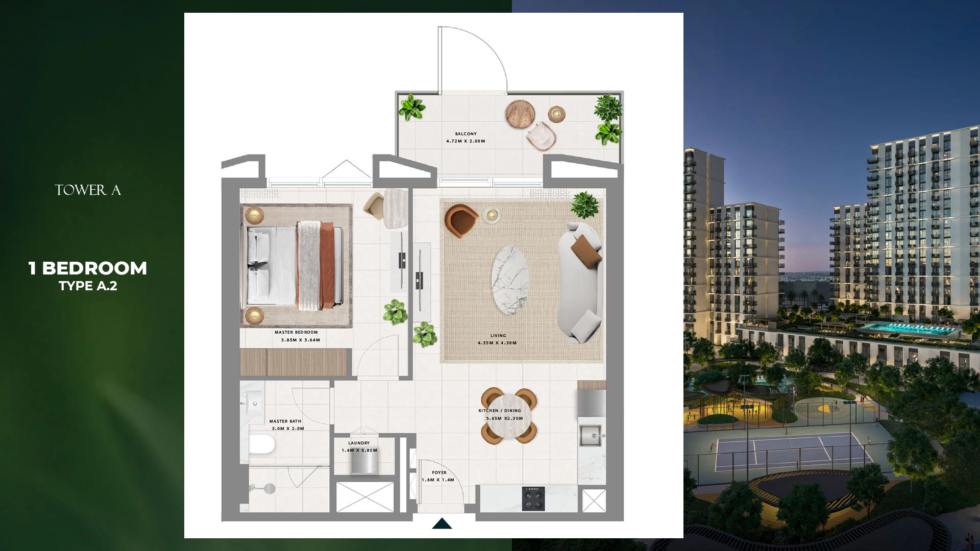 1 BR - Type A